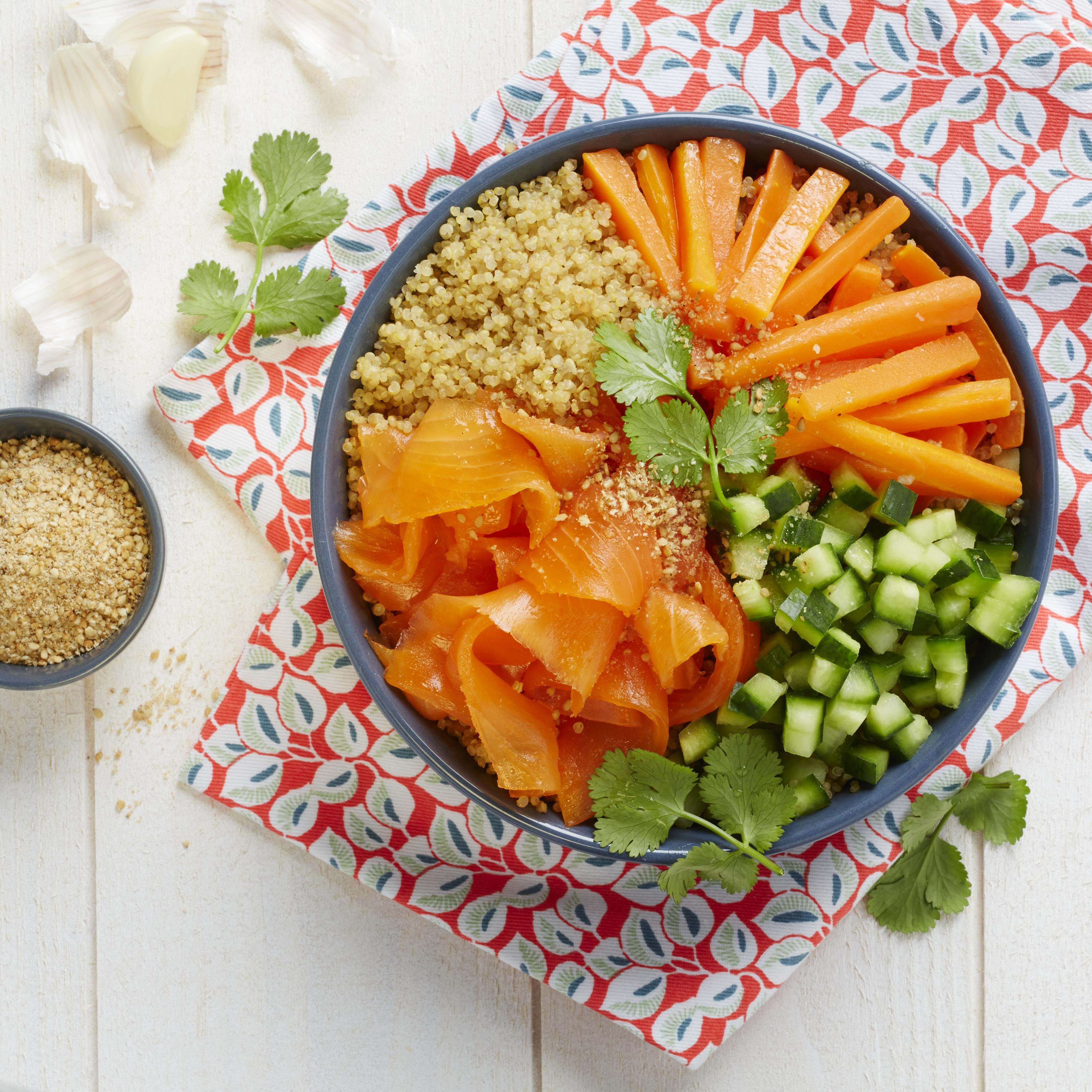 Poke bowl au saumon fumé