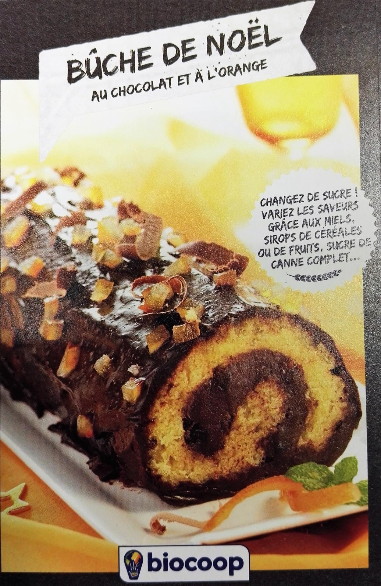 Bûche de Noël au chocolat et à l'orange