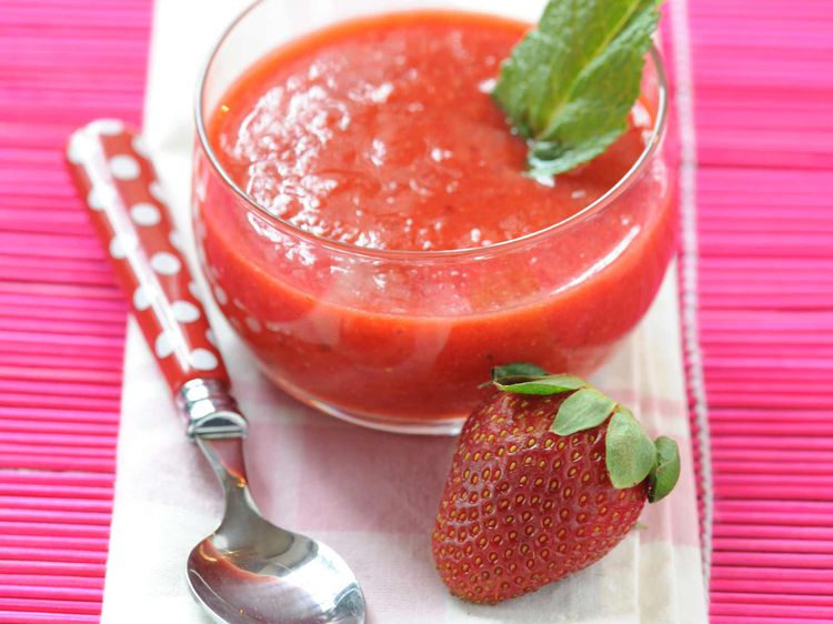 Soupe glacée à la fraise