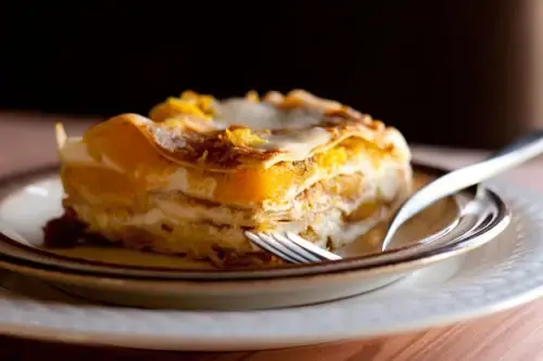Lasagnes végétariennes de courge butternut et protéines de soja sans gluten