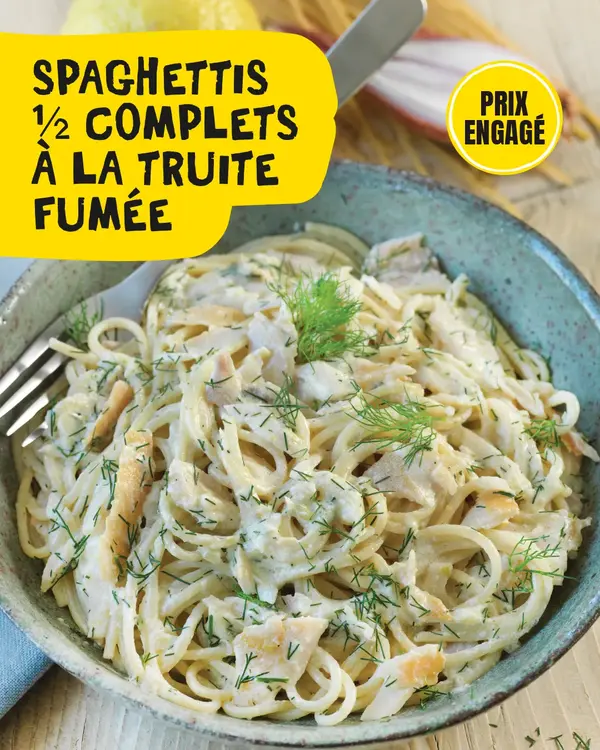 Spaghettis à la truite fumée