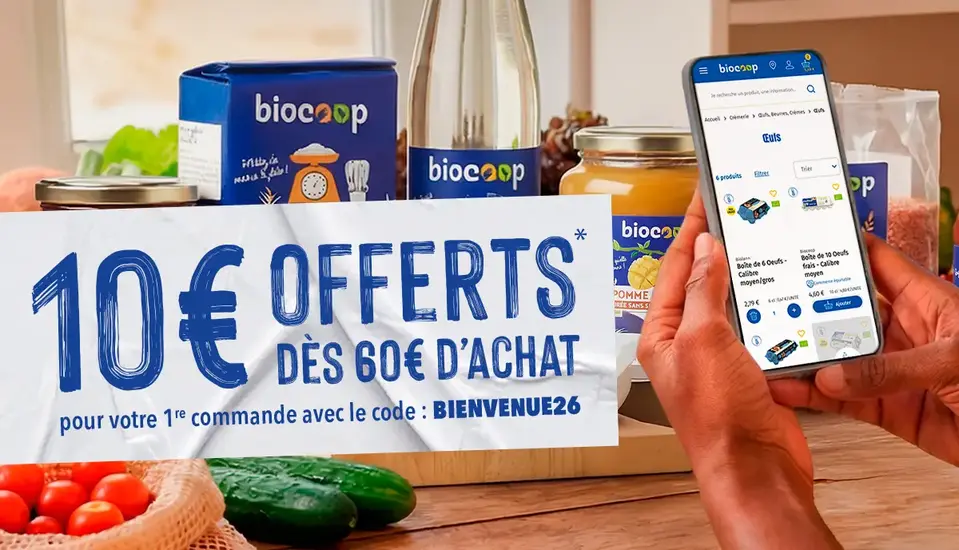 Courses en ligne : 10€ offerts dès 60€ d'achat !